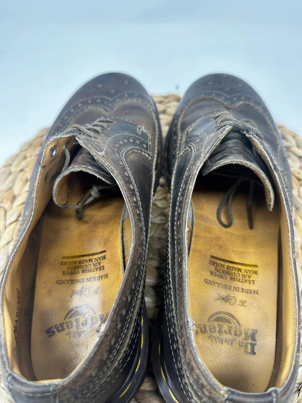 Dr‎ Martens England Brown Leather Brogue Oxford Shoes Size 9 UK, 10 US Men's